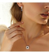 Penjoll plata bicolor rosa circonites lineargent 18931-PE