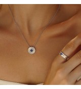 Penjoll plata bicolor rosa circonites lineargent 18931-PE