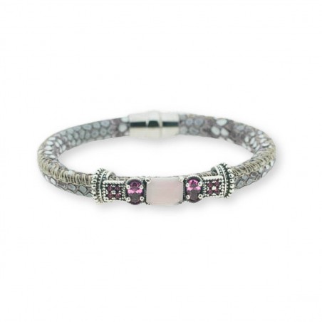 Pulsera de plata TopSilver con cristales nanogem