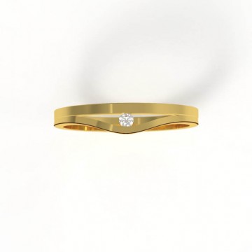 Anillo oro amarillo diamante talla brillante joyeria gaja manllreu vic osona