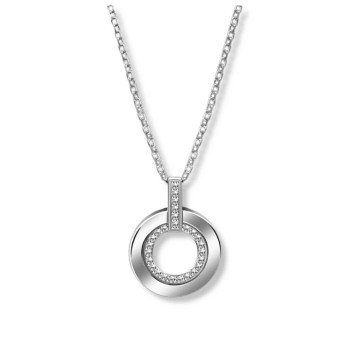 Collar Lotus silver cercles de plata amb circonites LP3722-1-1