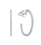 Arracades d'aro de plata amb circonites