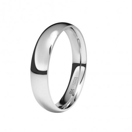 Alianza de boda personalizable de Plata 4 mm.