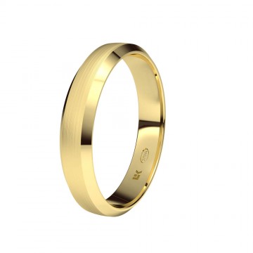 Alianza de boda personalizable de oro amarillo 9 quilates