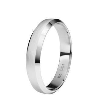 Alianza de boda personalizable de Plata 4 mm.