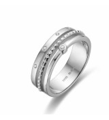 Anell de plata amb circonites