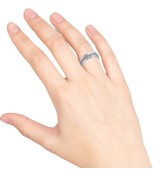 Anell de plata amb circonites