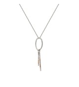 Penjoll de plata bicolor per dona amb zirconites 19608-PE