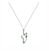 Penjoll de plata Lineargent per dona amb zirconites de color 19452-PE