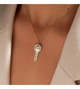 Penjoll Clau plata daurada Lineargent dona zirconites 19277-PE