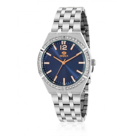 Reloj Marea para mujer con circonitas y esfera azul brillante B41382/3