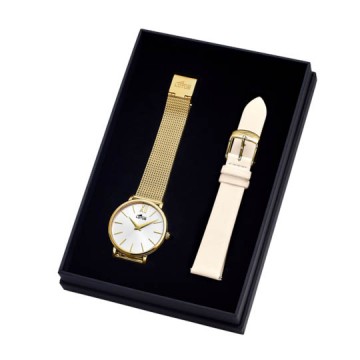 Reloj Lotus mujer IP dorado pack correa regalo 18732/1