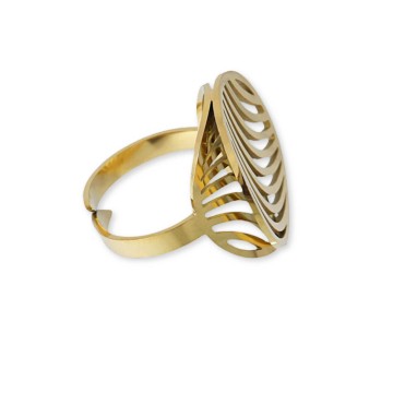 Anillo Anartxy de acero dorado abierto para mujer manlleu vic osona