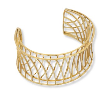 Pulsera abierta mujer Anartxy acero BPU969D dorado joyeria gaja manlleu vic osona