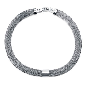 Collar de mujer de acero mesh tubular 14204C01000