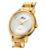 Reloj Lotus para mujer IP dorado con cadena 18893-1