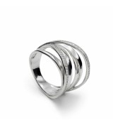 Anell plata doble línia zirconites Lineargent 18662-R