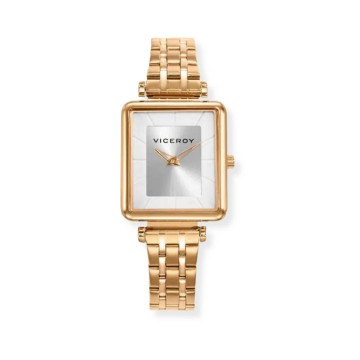 Reloj Viceroy mujer cuadrado cadena Ip dorado 401240-07