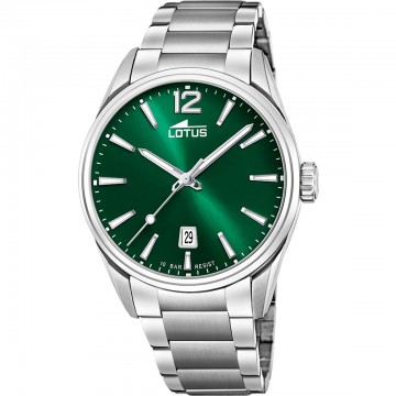 Reloj Lotus clásico esfera verde hombre 18692/4