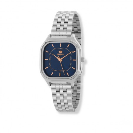 Reloj Marea cuadrado para mujer esfera azul con cadena B41381-4