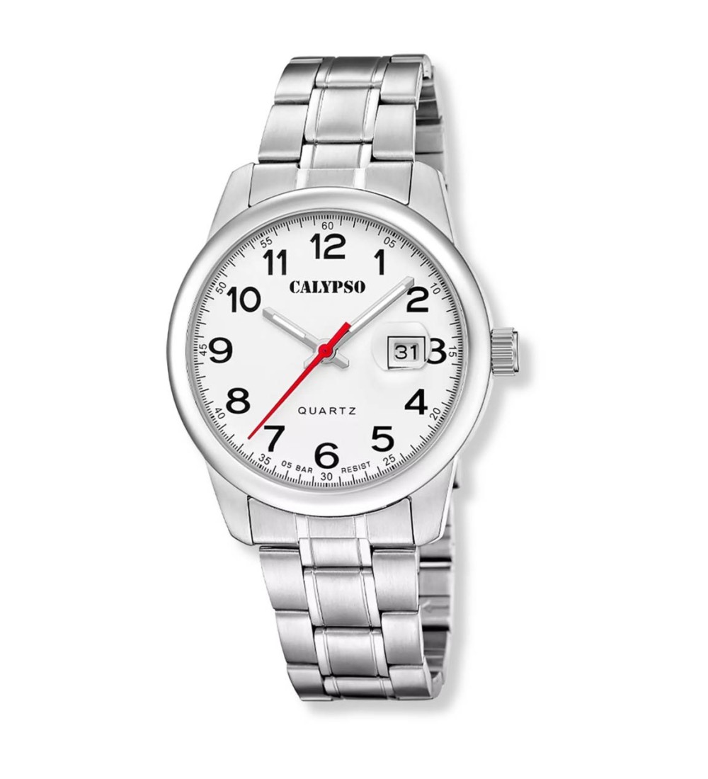 Reloj CALYPSO para hombre esfera blanca con cadena K5872-1