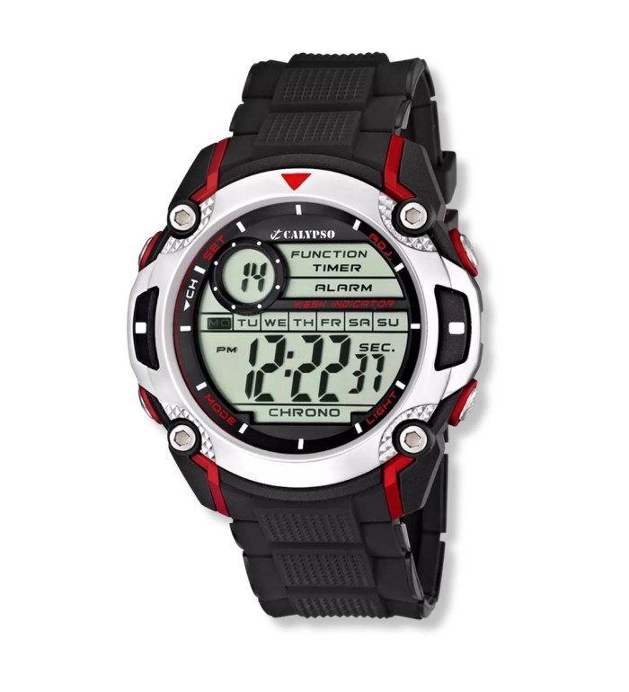 Reloj CALYPSO digital para hombre con correa de caucho K5577-4
