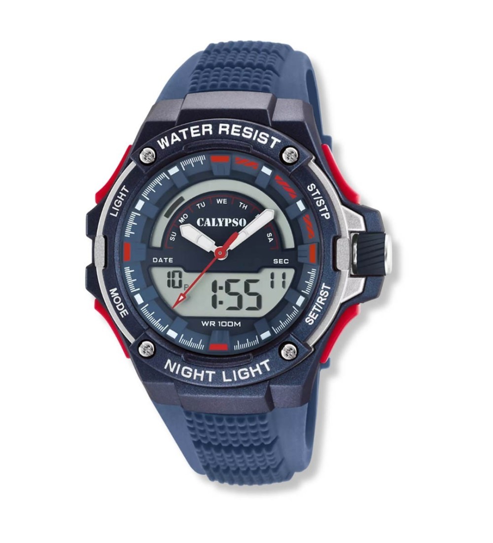 Reloj CALYPSO digital para hombre con correa de caucho K5768-3