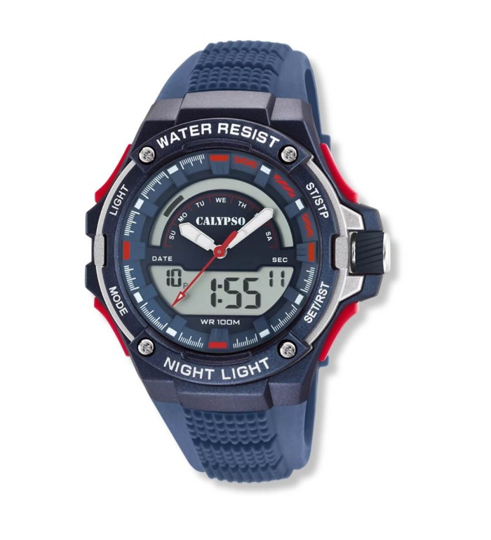 Reloj CALYPSO digital para hombre con correa de caucho K5768-3