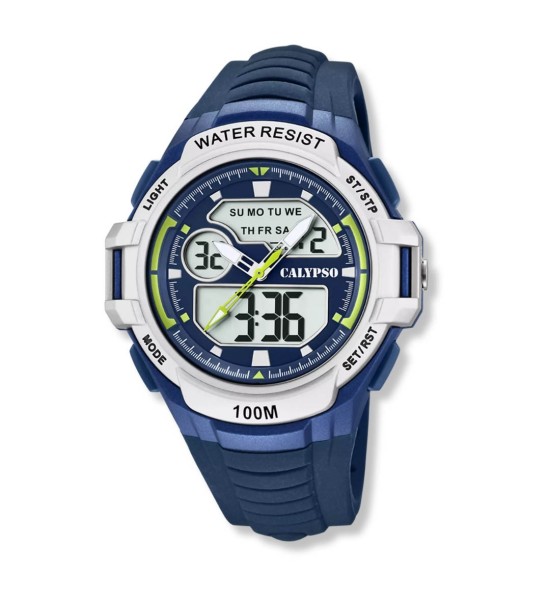 Rellotge CALYPSO anadigi per home amb corretja de cautxú K5770-3