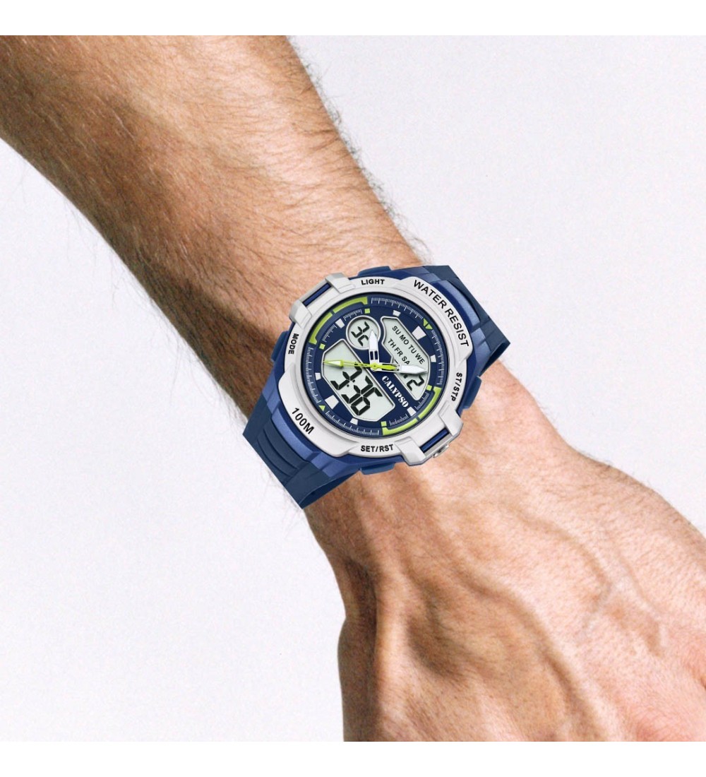 Reloj CALYPSO digital para hombre con correa de caucho K5770-3