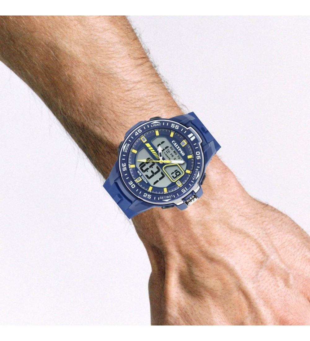 Reloj CALYPSO digital para hombre con correa de caucho K5766-1