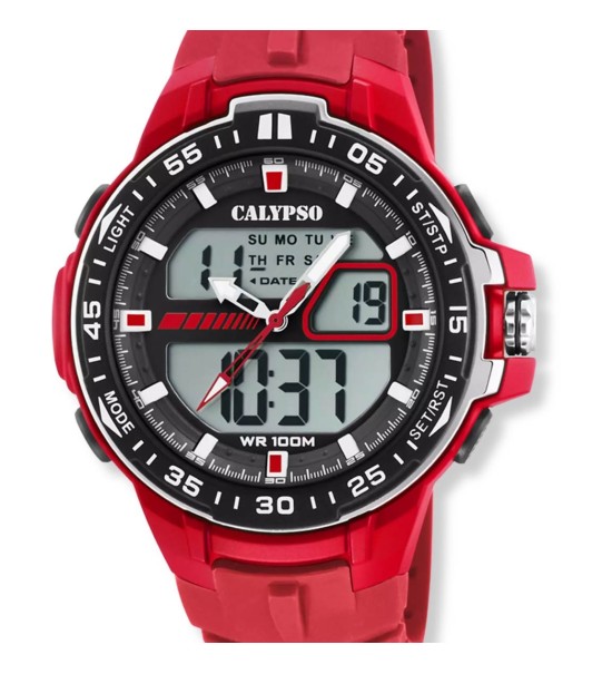 Reloj CALYPSO digital para hombre con correa de caucho K5766-2