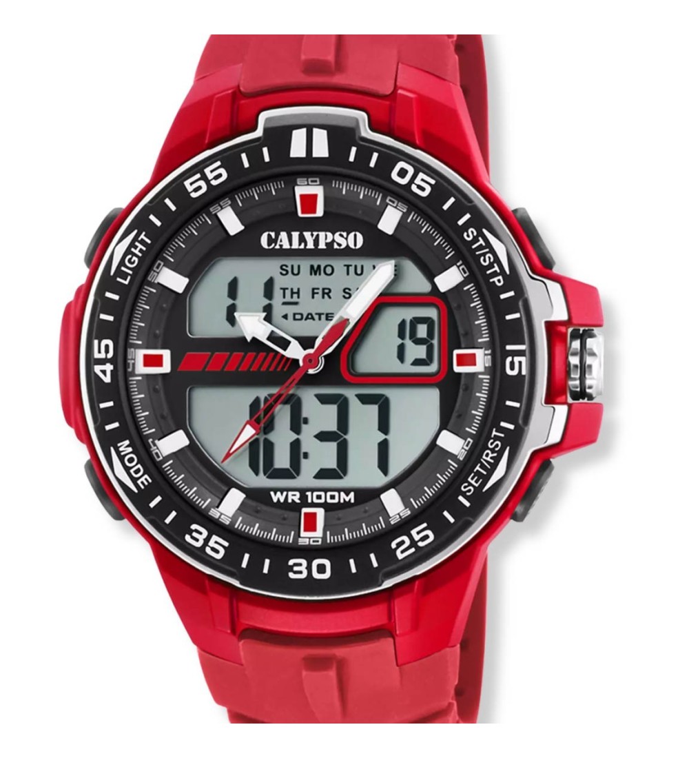 Reloj CALYPSO digital para hombre con correa de caucho K5766-2