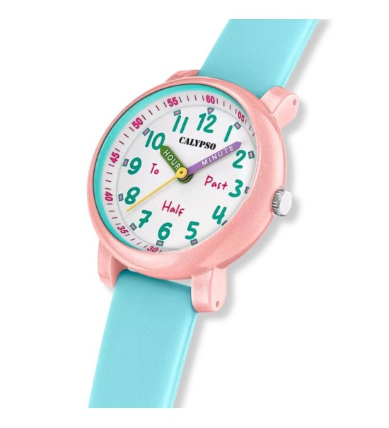 Rellotge infantil per nena CALYPSO color rosa i blau K5827-3