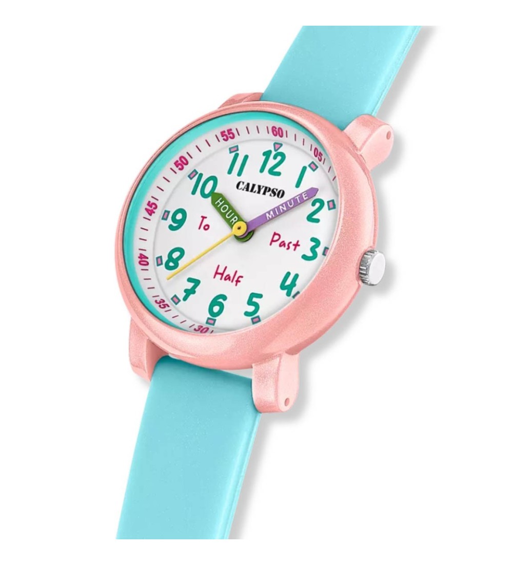 Rellotge infantil per nena CALYPSO color rosa i blau K5827-3
