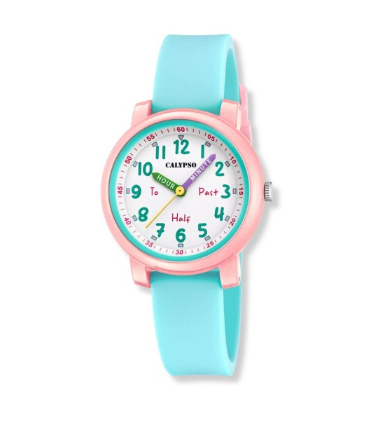 Rellotge infantil per nena CALYPSO color rosa i blau K5827-3