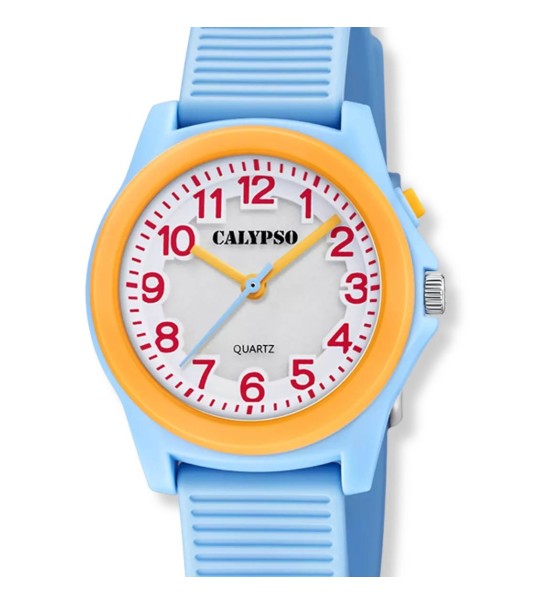 Rellotge infantil per nena CALYPSO color blau i taronja K5823-3