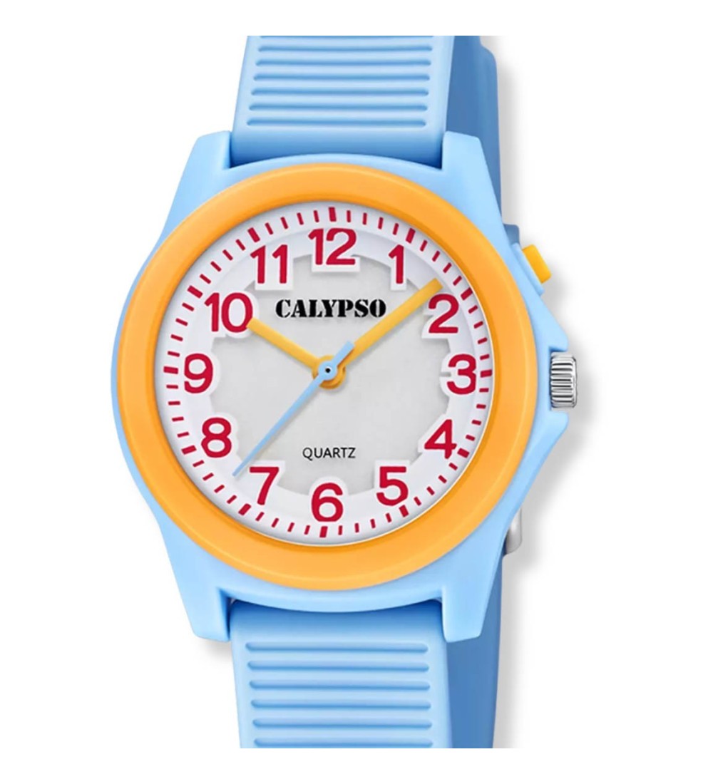Rellotge infantil per nena CALYPSO color blau i taronja K5823-3