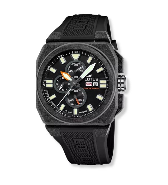 Rellotge Lotus per home fibra de carboni i cronògraf 18976-4