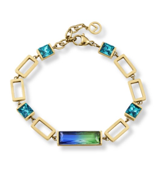 Braçalet Viceroy d'acer daurat per dona amb zirconites 14324P01012