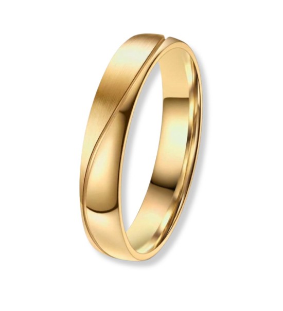 Anell aliança de titani amb acabat IP rosa 14k, disseny llis i elegant unisex