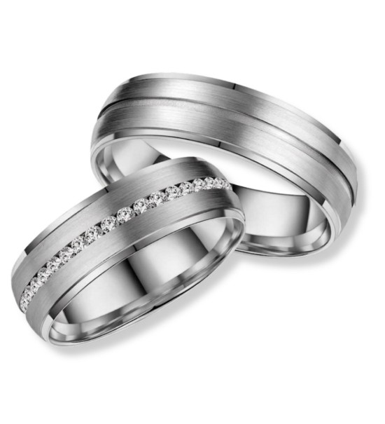 Anillo alianza de titanio unisex acabado mate con diseño moderno