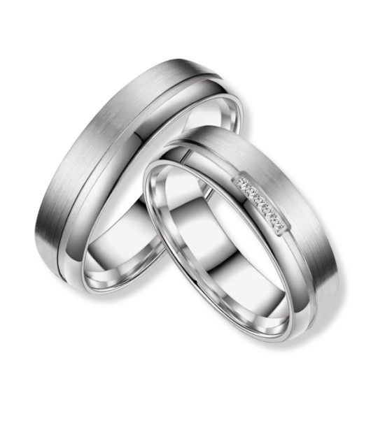 Anillo alianza de titanio mate unisex con acabado cepillado e interior pulido