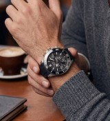 Reloj Viceroy unisex cronógrafo negro con bisel de cerámica y correa de caucho resistente al agua 200m