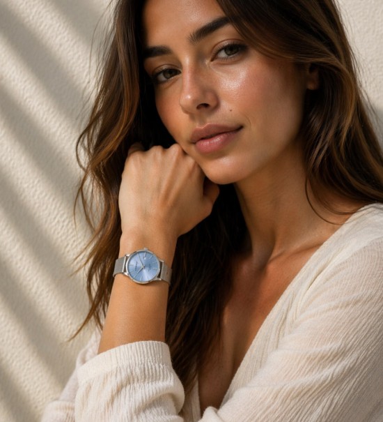 Reloj Viceroy mujer azul con malla milanesa elegante