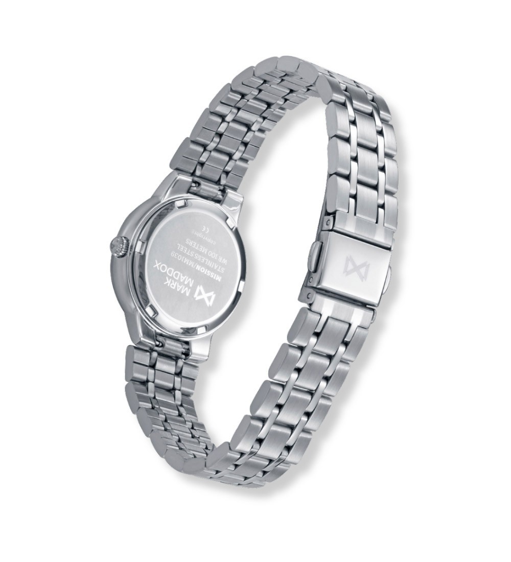 Reloj Mark Maddox de mujer con esfera rosa y pulsera de acero inoxidable