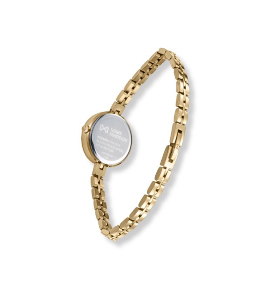 Reloj Mark Maddox dorado para mujer con diseño minimalista y pulsera metálica elegante