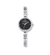 Reloj Mark Maddox con esfera negra minimalista y cadena de acero plateado
