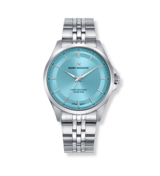 Reloj Mark Maddox mujer con esfera azul y correa de acero elegante