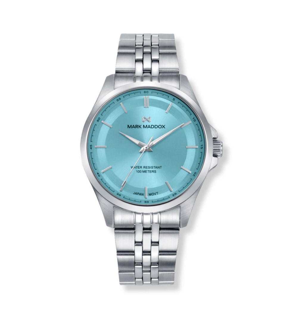 Reloj Mark Maddox mujer con esfera azul y correa de acero elegante